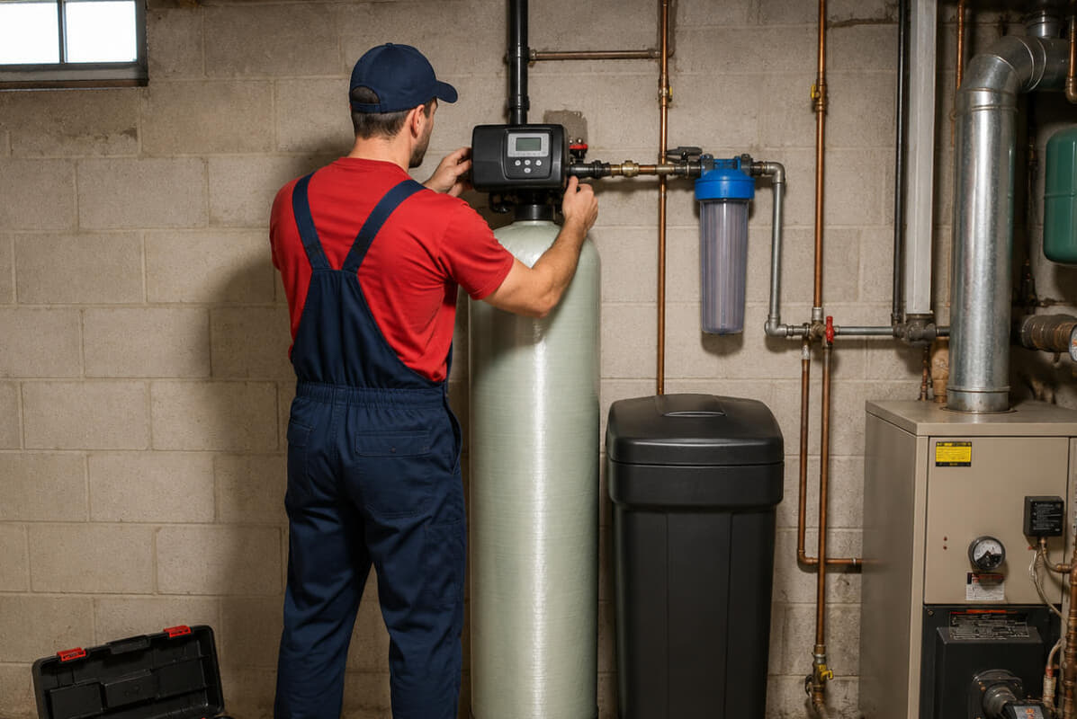 Installing a water softener in basement